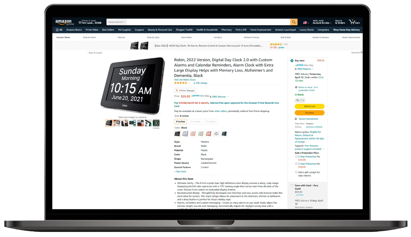 Amazon product listing managed by Coronet